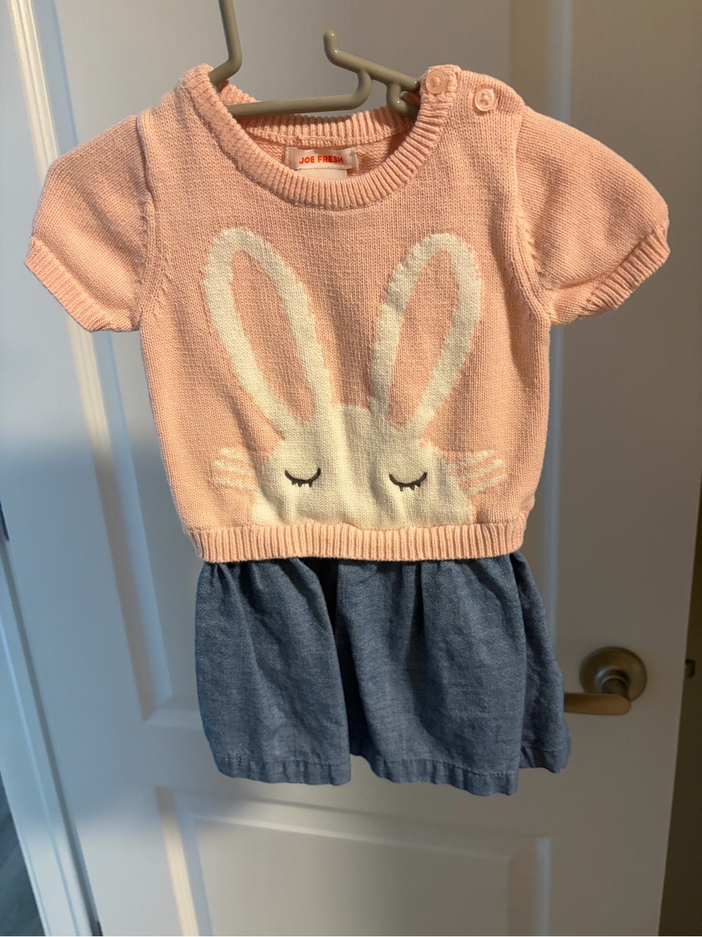 Joe Fresh Pink Bunny Knit Dress for Kids